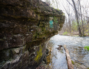 Limestone Cliff along a River