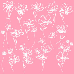 Flower vector illustration material abstract beautifully,
