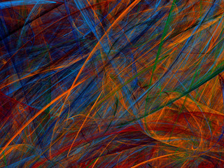 abstract chaotic fractal background 3D rendering illustration