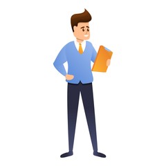 Agent loan credit icon. Cartoon of agent loan credit vector icon for web design isolated on white background