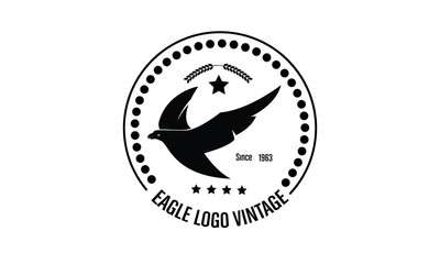 vintage-style emblem logo with an eagle theme