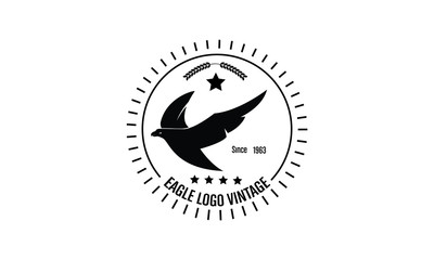 vintage-style emblem logo with an eagle theme