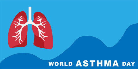 World Asthma Day Poster, medical concept vector