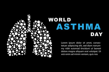 World Asthma Day Poster, medical concept vector