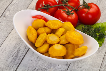 Tasty marinated patisson