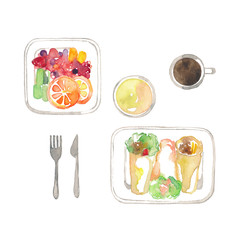 ランチセット、素材