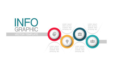 Fototapeta premium Vector iInfographic template for business, presentations, web design, 4 options.