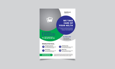 Medical promotional flyer Doctor leaflet Hospital flyer template Health leaflet