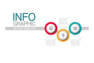 Vector iInfographic template for business, presentations, web design, 3 options.