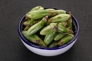 Green asian eggplant