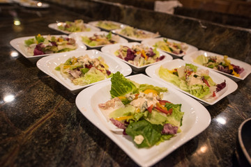 salad on a plate banquet 