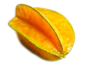 Carambola isolated on a white background.