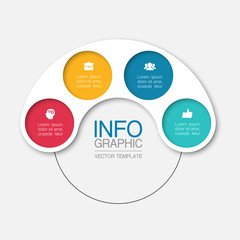Vector iInfographic template for business, presentations, web design, 4 options.