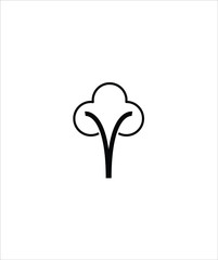 tree simple icon,vector best line icon.
