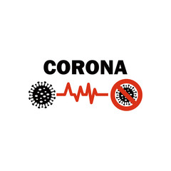 Corona Virus 2020. Dangerous Coronavirus Cell.
