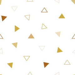 Foto auf Acrylglas Antireflex Dreieck Nahtloser Musterhintergrund des Vektors mit beige Dreiecken, geometrischen Formen.