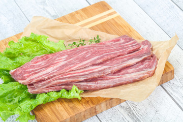 Raw Thick pork steak for cooking