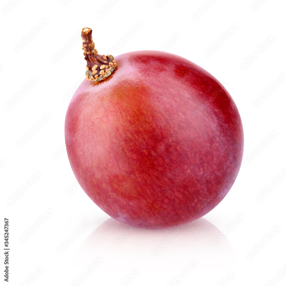 Wall mural red grape isolated on a white background with clipping path.
