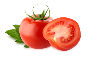 tomato isolated on a white background with clipping path