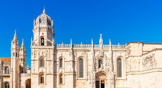 The Jeronimos Monastery Of The Order Of Saint Jerome In Lisbon In Portugal