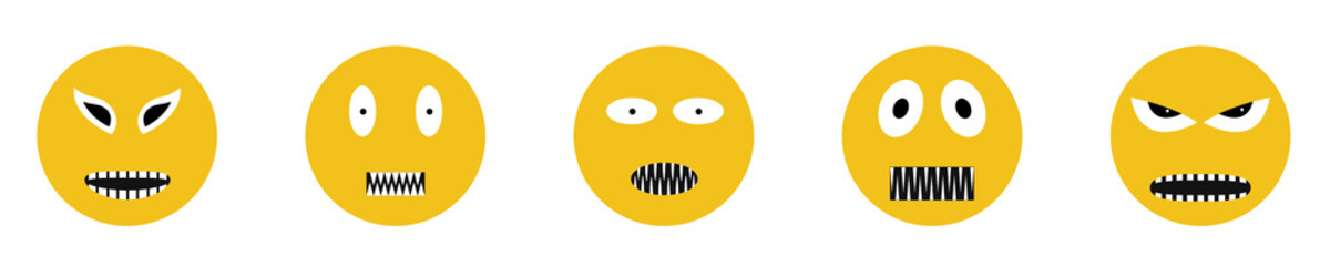 Angry Smile face icons