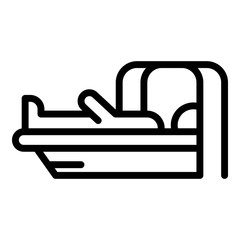 Human body medical test icon. Outline human body medical test vector icon for web design isolated on white background