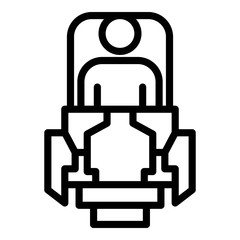 Tomograph icon. Outline tomograph vector icon for web design isolated on white background