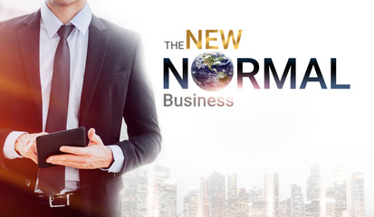 new normal with businessman 3d illustration