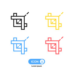 Crop icon isolated on white background.