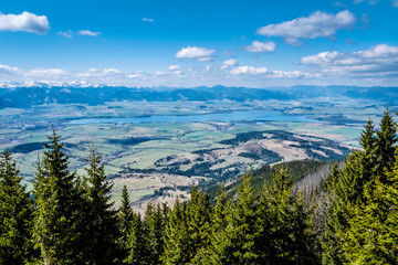 Fototapeta premium Low Tatras from West Tatras mountains, Slovakia, hiking theme