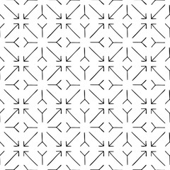 Hand drawn abstract seamless pattern with arrows, doodle. Vector illustration. EPS 10