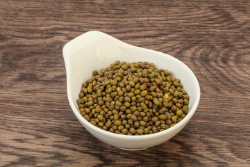 Vegetarian cuisine - dry green lentil