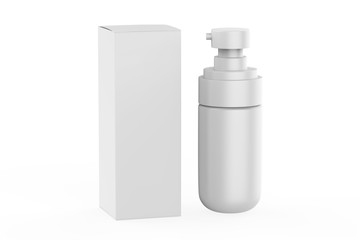 realistic cosmetic bottle with dispenser. Beauty skin care product container. 3d illustration