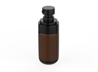 realistic cosmetic bottle with dispenser. Beauty skin care product container. 3d illustration