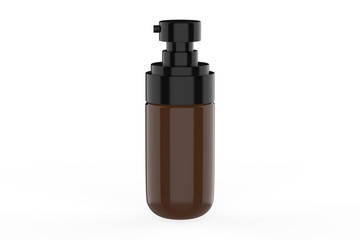 realistic cosmetic bottle with dispenser. Beauty skin care product container. 3d illustration