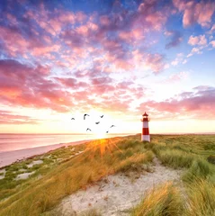 Fototapeten magischer Leuchtturm auf der Insel © Jenny Sturm