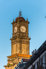 Clock tower of Torre dell'Orologio in the town Avellino, capital of the province of Avellino in the...