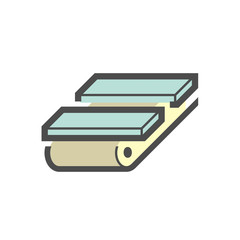 Plywood material and production industry vector icon design on white background.