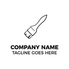 simple logo design paint brush