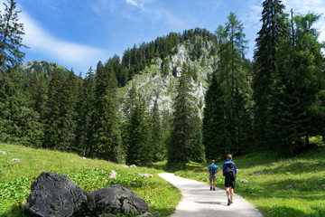 Trail to the Mount Jenner at the Berchtesgadener Land.