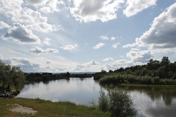 lake and clouds