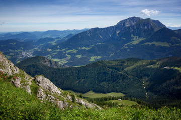 Fototapeta na wymiar The Mountain Watzmann at the Berchtesgadener Land.
