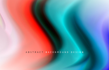 Abstract background - fluid color gradient waves, with dynamic motion line effect. Vector Illustration For Wallpaper, Banner, Background, Card, Book Illustration, landing page