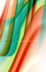 Abstract background - fluid color gradient waves, with dynamic motion line effect. Vector Illustration For Wallpaper, Banner, Background, Card, Book Illustration, landing page