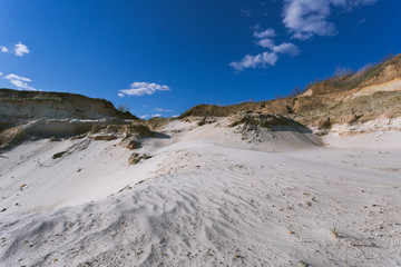 sand quarry with white sand