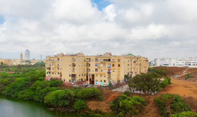 Fototapeta na wymiar cityscape of Casablanca. al firdaous . oulfa