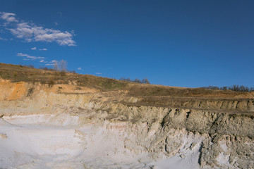 sand quarry with white sand
