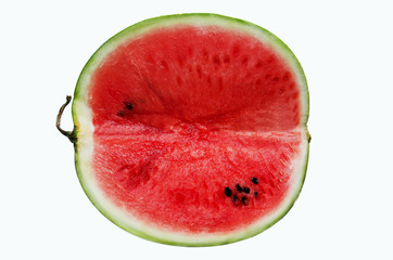 sliced ​​watermelon on a white isolated background, ​watermelon
