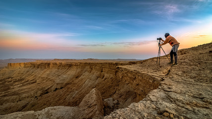 Edge of the World, a natural landmark and popular tourist destination near Riyadh -Saudi Arabia...