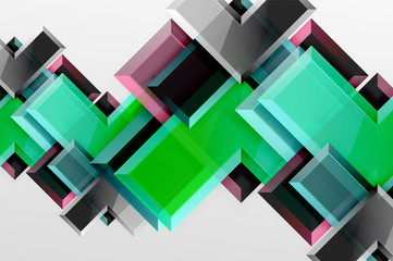 Metal arrow shape background. Abstract geometric background with 3d effect composition For Wallpaper, Banner, Background, Card, Book Illustration, landing page